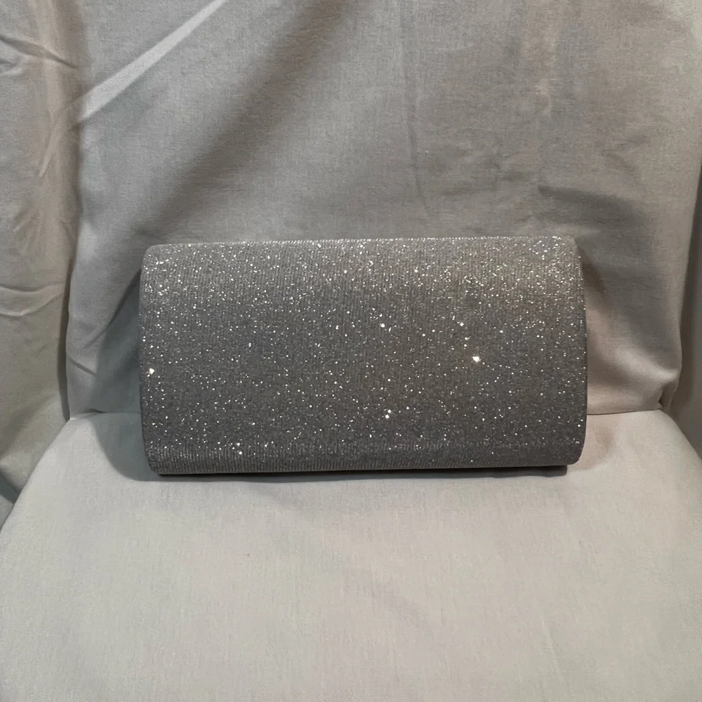 Sparkly Silver Evening Clutch